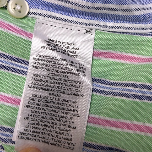 NWT POLO RALPH LAUREN Men Long Sleeve Multi Color Striped Button Oxford XXL $138 - Picture 12 of 13